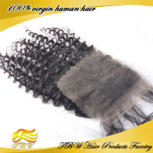 Wholesale natural part hair closures, virgin indian hair closure piece